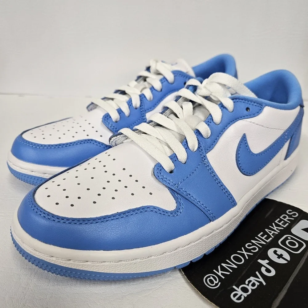 Nike Jordan 1 Low Golf UNC University Blue White DD9315-100 Men's Size 8.5